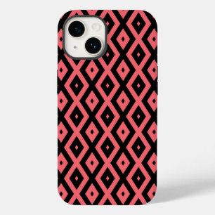 patroon van koraal en zwarte diamant Case-Mate iPhone 14 hoesje