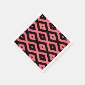 patroon van koraal en zwarte diamant servet (Hoek)