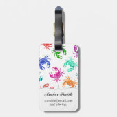 patroon van krabben bagagelabel (Achterkant verticaal)