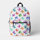 patroon van krabben bedrukte rugzak (Voorkant)