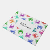 patroon van krabben | Jouw tekst toevoegen Deurmat (Schuin)