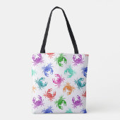 patroon van krabben tote bag (Achterkant)