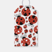 Patroon van ladybugs, rode ladybugs, zoet 16 cadeaulabel (Achterkant)