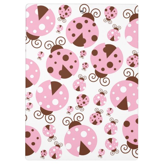 Patroon van ladybugs, roze ladybugs, monogram klembord (Achterkant)