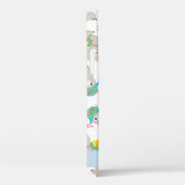 Patroon van lama's, alpaca's, bloemen, Jouw naam Case-Mate iPhone Case (Achterkant / Rechts)