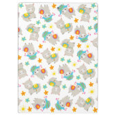 Patroon van lama's, alpaca's, bloemen, Jouw naam Klembord (Achterkant)