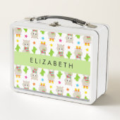 Patroon van lama's, alpaca's, cactus, Jouw naam (Voorkant)