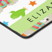 Patroon van lama's, alpaca's, cactus, Jouw naam Bureaumat (Hoek)