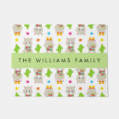 Patroon van lama's, alpaca's, cactus, Jouw naam Deurmat (Voorkant)
