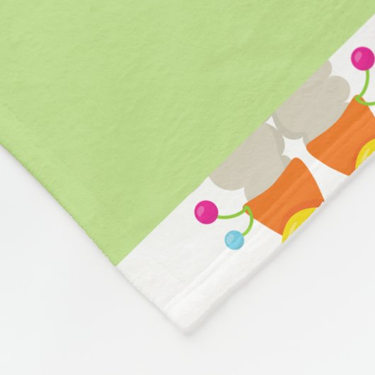 Patroon van lama's, alpaca's, cactus, Jouw naam Fleece Deken (Hoek)