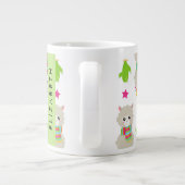 Patroon van lama's, alpaca's, cactus, Jouw naam Grote Koffiekop (Achterkant)