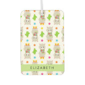 Patroon van lama's, alpaca's, cactus, Jouw naam Luchtverfrisser (Voorkant)