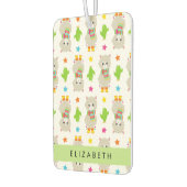 Patroon van lama's, alpaca's, cactus, Jouw naam Luchtverfrisser (Links)