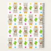 Patroon van lama's, alpaca's, cactus, Jouw naam Planner (Achterkant)