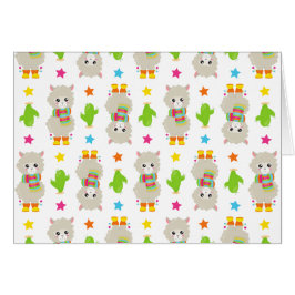 Patroon van lama's, Cute Llamas, Alpacas, Cactus