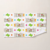 Patroon van lama's, Cute Llamas, Alpacas, Cactus Bad Handdoek (Handdoek)