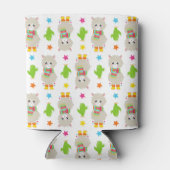 Patroon van lama's, Cute Llamas, Alpacas, Cactus Blikjeskoeler (Achterkant)