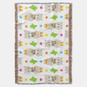 Patroon van lama's, Cute Llamas, Alpacas, Cactus Deken (Voorkant Verticaal)