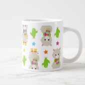 Patroon van lama's, Cute Llamas, Alpacas, Cactus Grote Koffiekop (Rechts)