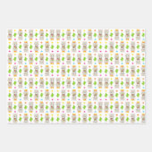 Patroon van lama's, Cute Llamas, Alpacas, Cactus Inpakpapier Vel (Voorkant)