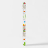 Patroon van lama's, Cute Llamas, Alpacas, Cactus iPhone Hoesje (Linkerkant)