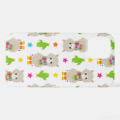 Patroon van lama's, Cute Llamas, Alpacas, Cactus iPhone Hoesje (Achterkant horizontaal)