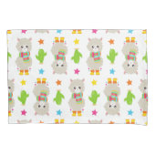 Patroon van lama's, Cute Llamas, Alpacas, Cactus Kussensloop (Voorkant)