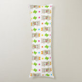 Patroon van lama's, Cute Llamas, Alpacas, Cactus Lichaamskussen (Voorkant Verticaal)