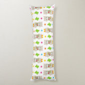 Patroon van lama's, Cute Llamas, Alpacas, Cactus Lichaamskussen (Achterkant (Verticaal))