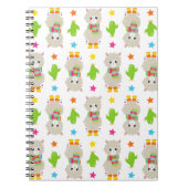 Patroon van lama's, Cute Llamas, Alpacas, Cactus Notitieboek (Voorkant)