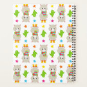Patroon van lama's, Cute Llamas, Alpacas, Cactus Planner (Achterkant)