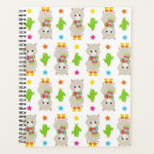 Patroon van lama's, Cute Llamas, Alpacas, Cactus Planner (Voorkant)
