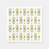 Patroon van lama's, Cute Llamas, Alpacas, Cactus Servet (Voorkant)