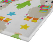 Patroon van lama's, Cute Llamas, Alpacas, Cactus Snijplank (Hoek)