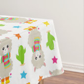 Patroon van lama's, Cute Llamas, Alpacas, Cactus Tafelkleed (Voorbeeld)