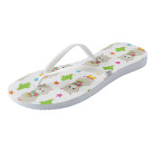 Patroon van lama's, Cute Llamas, Alpacas, Cactus Teenslippers (Schuin)