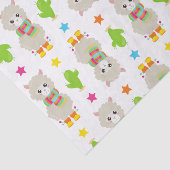 Patroon van lama's, Cute Llamas, Alpacas, Cactus Tissuepapier (Detail)