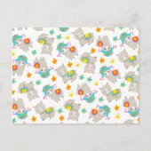 Patroon van lama's, schildlama's, alpaca's, bloeme briefkaart (Voorkant)