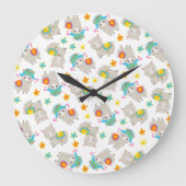 Patroon van lama's, schildlama's, alpaca's, bloeme grote klok (Voorkant)