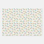 Patroon van lama's, schildlama's, alpaca's, bloeme inpakpapier vel (Voorkant 2)