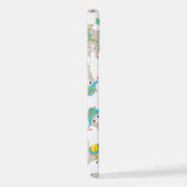 Patroon van lama's, schildlama's, alpaca's, bloeme iPhone hoesje (Rechterkant)