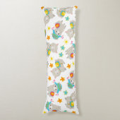 Patroon van lama's, schildlama's, alpaca's, bloeme lichaamskussen (Voorkant Verticaal)