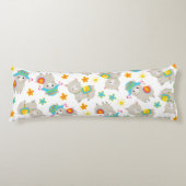 Patroon van lama's, schildlama's, alpaca's, bloeme lichaamskussen (Voorkant)