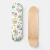 Patroon van lama's, schildlama's, alpaca's, bloeme persoonlijk skateboard (Voorkant)