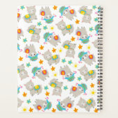 Patroon van lama's, schildlama's, alpaca's, bloeme planner (Achterkant)