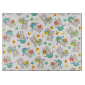 Patroon van lama's, schildlama's, alpaca's, bloeme snijplank (Voorkant)