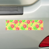 patroon van lemmetjes, sinaasappels, pompelmoezen  bumpersticker (Op auto)