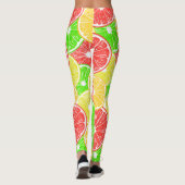 patroon van lemmetjes, sinaasappels, pompelmoezen  leggings (Achterkant)
