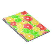 patroon van lemmetjes, sinaasappels, pompelmoezen notitieboek (Rechterzijde)