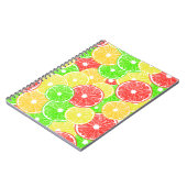 patroon van lemmetjes, sinaasappels, pompelmoezen notitieboek (Linkerzijde)